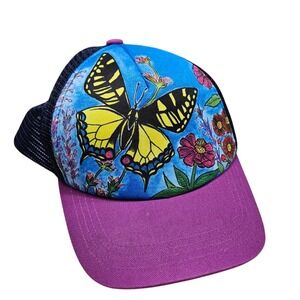 Sunday Afternoons Kids M L Trucker Hat Purple Mesh Adjustable Sun Hat